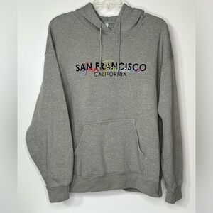 Teemax San Francisco California Embroidered Gray Hoodie Unisex XL